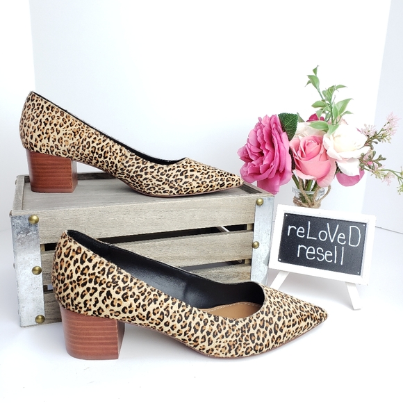 Crown Vintage Shoes - Leopard Leather Pumps